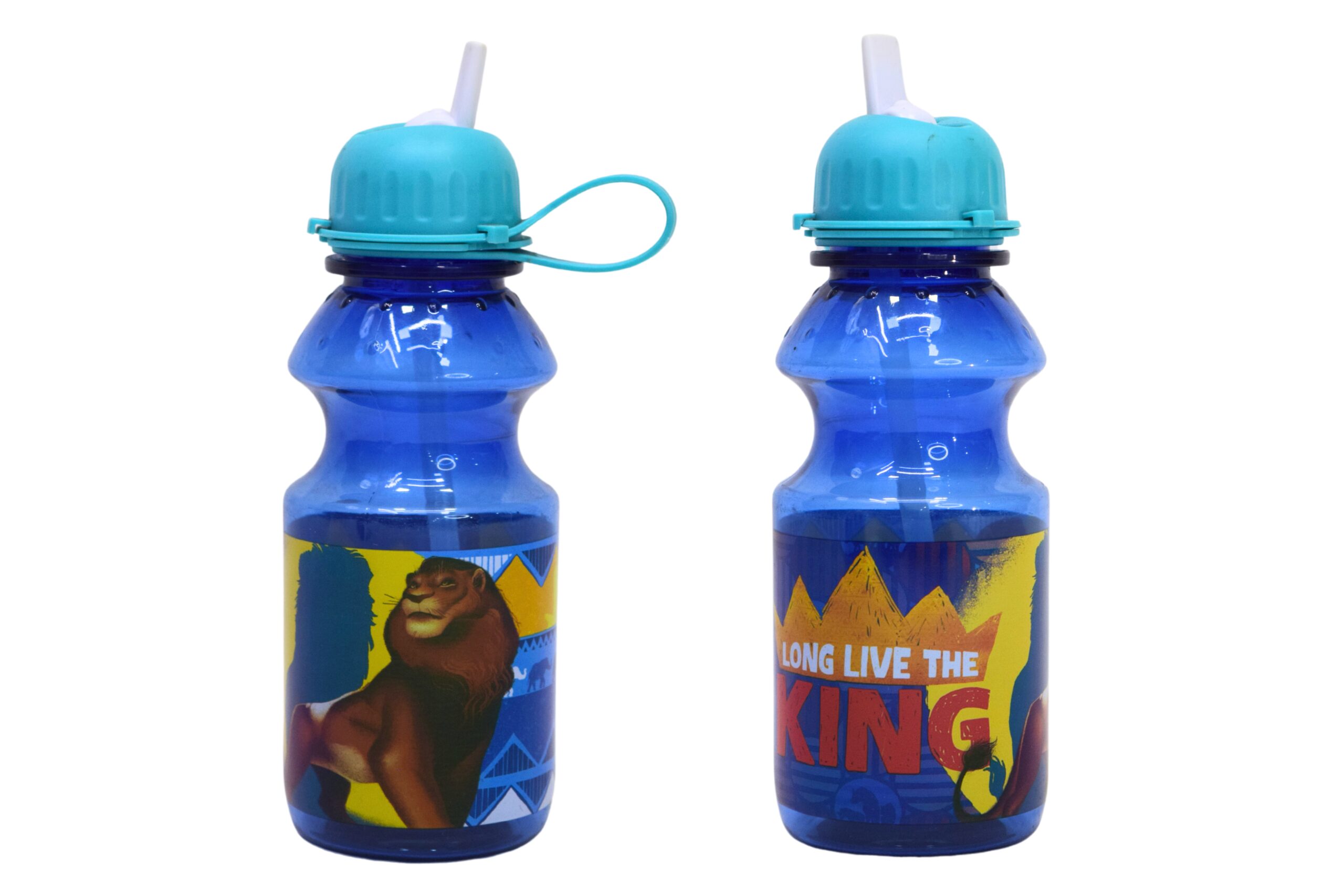 Botella Rey León Azul con Popote