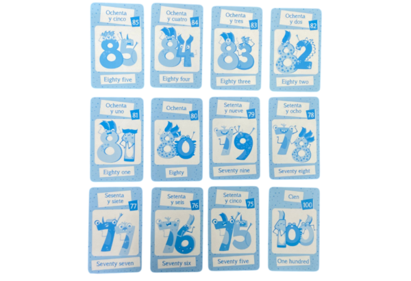 Juego De Cartas Números Del 1 al 100 Inglés - Español - Image 2